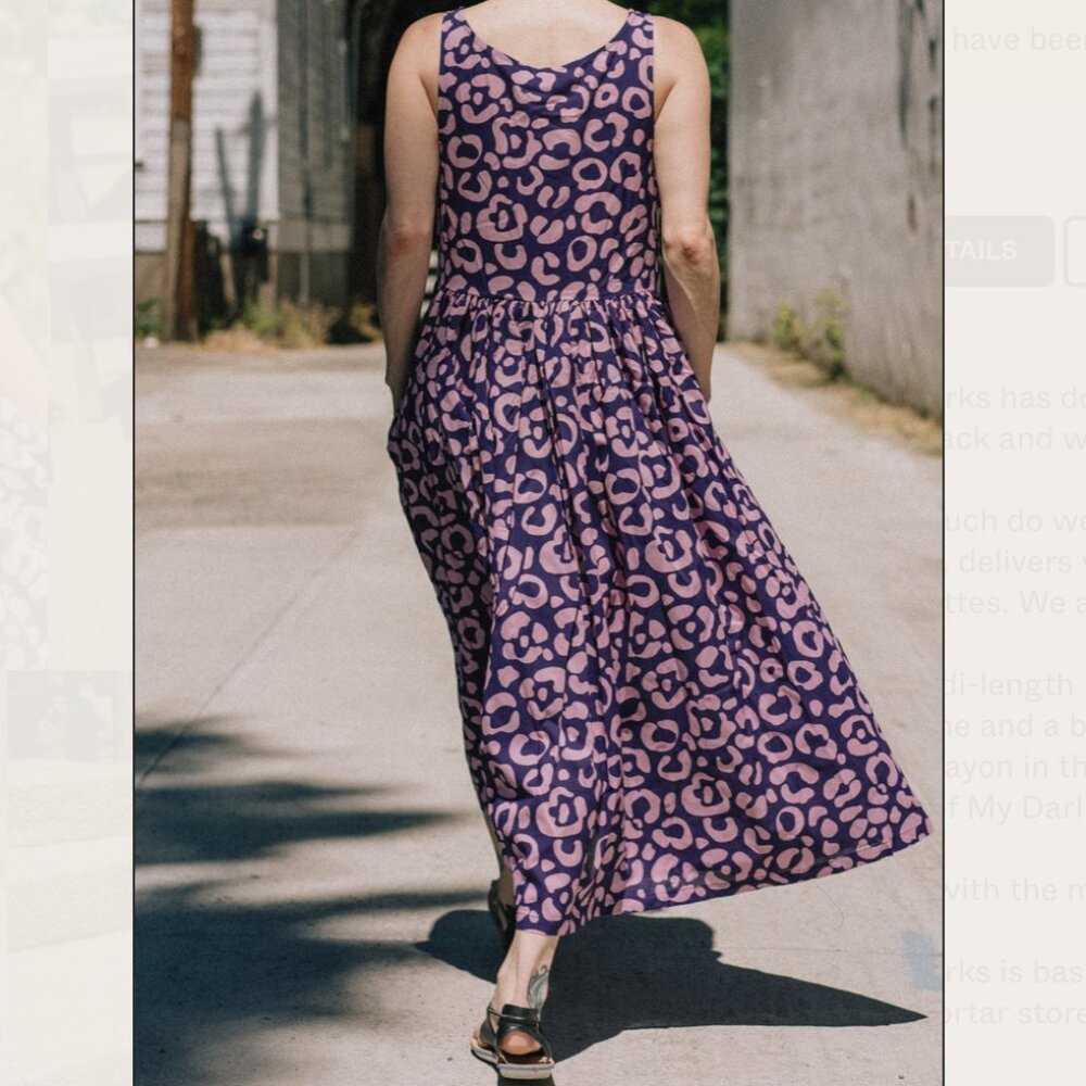 Nooworks Naomi Cheetah Spot Dress Purple XS